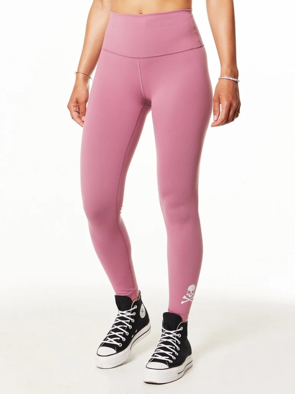 Lululemon Wunder Train HR Tight 25” Leggings Pink Velvet Dust Skull 6